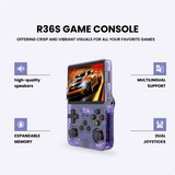 2024 R36S GAME CONSOLE 128GB / 64GB (N64, PSP, PS1, SUPER NINTENDO, NES, GBA and so much more, Latest Upgrade 2024)