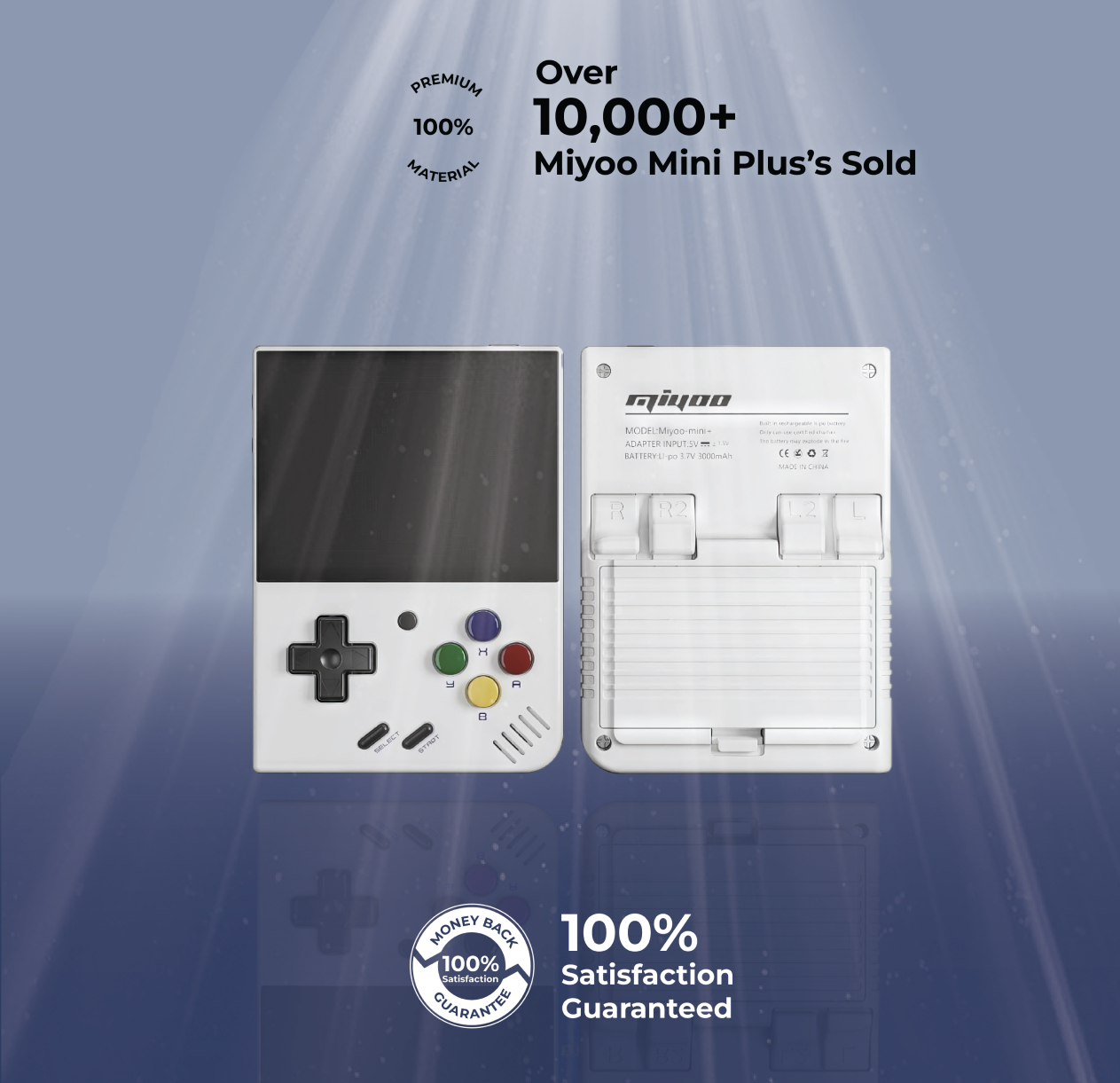 Miyoo Mini + (Plus) 128GB 10000+ Games Full Loaded Onion V4.3.0 Operating System Retro Rizzle 2024 UPGRADED Edition Pocket Powerhouse: Gaming's New Frontier.